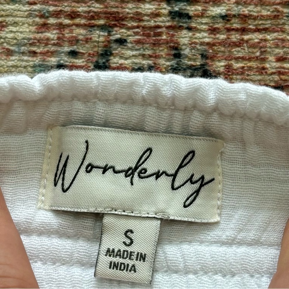 Wonderly Pants Wide Leg Pull On Elastic 100% Cotton - Picture 3 of 6